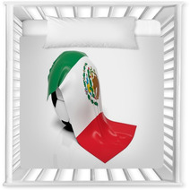 Classic Soccer Ball With Flag Of Mexico On It. Nursery Decor 63013776