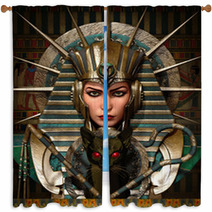 Cleo And Bastet 3d Cg Window Curtains 90125528