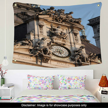 Clock At The Town Hall Of Paris Hotel De Ville Wall Art 51226646
