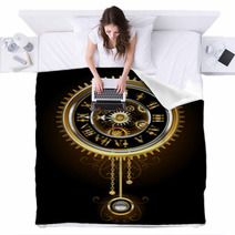 Clock With Pendulum Blankets 122329048