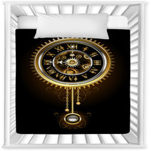 Clock With Pendulum Nursery Decor 122329048
