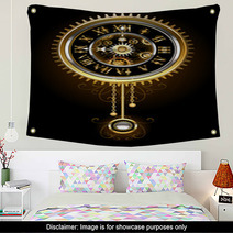 Clock With Pendulum Wall Art 122329048