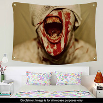 Close Up Of A Zombie Wall Art 236000630