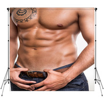 Close-up Of The Abdominal Muscles Backdrops 59396039