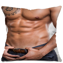Close-up Of The Abdominal Muscles Pillows 59396039