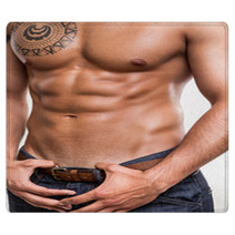 Close-up Of The Abdominal Muscles Rugs 59396039