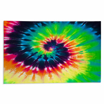 Close Up Shot Of Colorful Tie Dye Fabric Texture Background Rugs 67609859