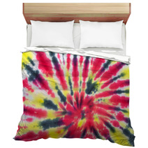 Close Up Shot Of Tie Dye Fabric Texture Background Bedding 52523402