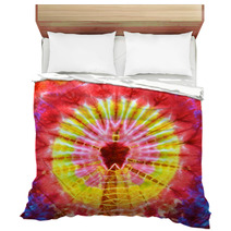 Close Up Shot Of Tie Dye Fabric Texture Background Bedding 64374354