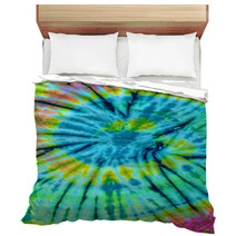 Close Up Shot Of Tie Dye Fabric Texture Background Bedding 64912962