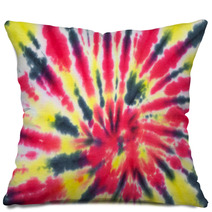 Close Up Shot Of Tie Dye Fabric Texture Background Pillows 52523402