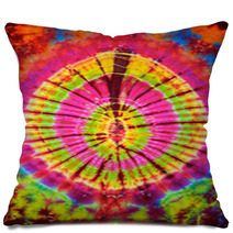 Close Up Shot Of Tie Dye Fabric Texture Background Pillows 64177029