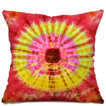 Close Up Shot Of Tie Dye Fabric Texture Background Pillows 64304620