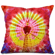 Close Up Shot Of Tie Dye Fabric Texture Background Pillows 64374354