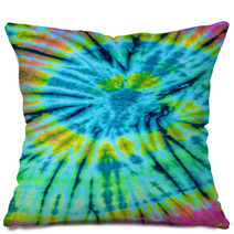 Close Up Shot Of Tie Dye Fabric Texture Background Pillows 64912962