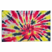 Close Up Shot Of Tie Dye Fabric Texture Background Rugs 52523402