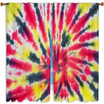Close Up Shot Of Tie Dye Fabric Texture Background Window Curtains 52523402