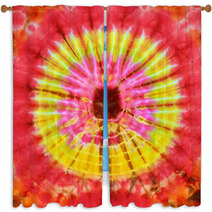 Close Up Shot Of Tie Dye Fabric Texture Background Window Curtains 64304620