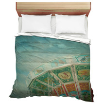 Closeup Of A Colorful Carousel With Textured Editing Bedding 44253668