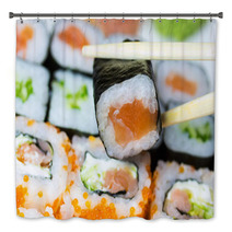 Closeup Of Maki Sushi Bath Decor 68437710