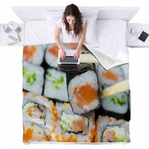 Closeup Of Maki Sushi Blankets 68437710