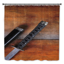 Closeup Of Samurai Sword Bath Decor 61815146