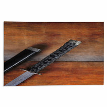 Closeup Of Samurai Sword Rugs 61815146