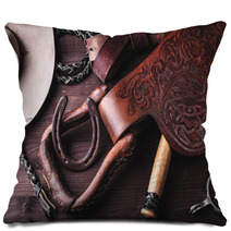 Clothes And Accessories For Horse Riding. Pillows 51633223