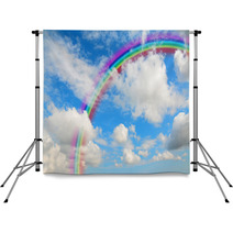 Clouds And Rainbow Backdrops 65223203