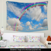 Clouds And Rainbow Wall Art 65223203