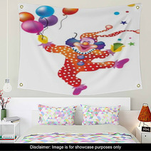 Clown, Buffoon, Illustration Wall Art 4673709
