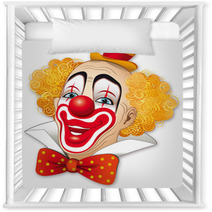 Clown Con I Capelli Rossi Su Fondo Bianco Nursery Decor 30408467