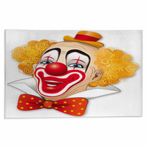 Clown Con I Capelli Rossi Su Fondo Bianco Rugs 30408467