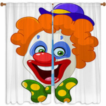 Clown Face Window Curtains 52395089