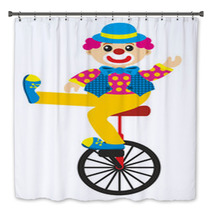 Clown Goes By Bicycle Bath Decor 54780019