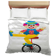 Clown Goes By Bicycle Bedding 54780019