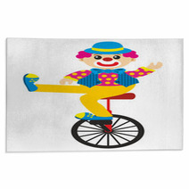 Clown Goes By Bicycle Rugs 54780019