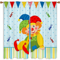 Clown Joker Vector Window Curtains 49721152