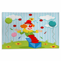 Clown Juggles Balls - Vector Illustration Rugs 54023253