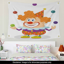 Clown Juggling Balls Wall Art 64716304