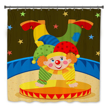 Clown On Stage - Vector Illustration Bath Decor 58790843