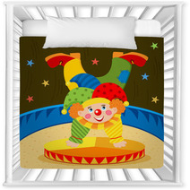 Clown On Stage - Vector Illustration Nursery Decor 58790843