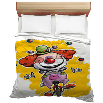Clown On Unicycle Juggling Bedding 59627263