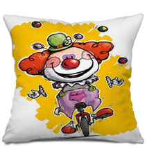 Clown On Unicycle Juggling Pillows 59627263