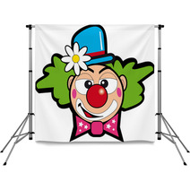 Clown With Flowers Backdrops 7150285
