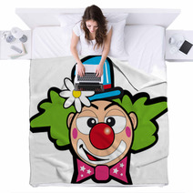 Clown With Flowers Blankets 7150285
