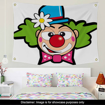 Clown With Flowers Wall Art 7150285