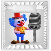 Clown With Old Microphone Nursery Decor 47473076