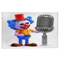 Clown With Old Microphone Rugs 47473076