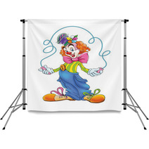 Clown With Skipping Rope Backdrops 55457233